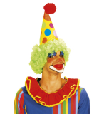 CB Klobouk pro klauna - s vlasy Barva: Zelená