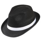CB Mafiánský klobouk - Fedora - černý