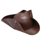 Třírohý kožený klobouk