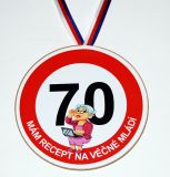 Medaile k 70. narozeninám pro ženu