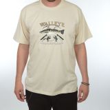 Tričko s potiskem pro rybáře - Walleye Barva: Písková, Velikost: XL