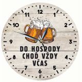 Dřevěné hodiny - Do hospody včas