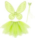 CB Sada - Motýl - zelená křídla, sukénka a hůlka