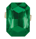 Fiestas Guirca Prsten s velkým kamenem Barva: Zelená