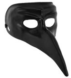 Škraboška s dlouhým nosem - černá