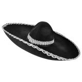 Sombréro - černostříbrné - 59 cm