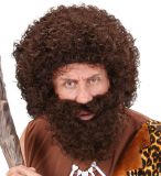 Paruka a vousy - hnědé