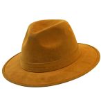Klobouk - Fedora - hnědý - lux
