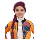 Dětská fialová paruka s copem - styl K-Pop - Rumi