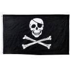 Vlajka pirátská - 150x90 cm