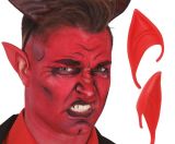 Špičaté uši - červené - 10 cm