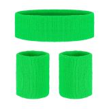 Sada 80. léta - zelená čelenka a potítka Sada 80. léta - zelená čelenka a potítka